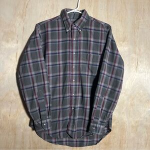 Vtg 90s Pendleton Wool Shirt Men MEDIUM Long Sleeve Button Down Plaid Pocket USA